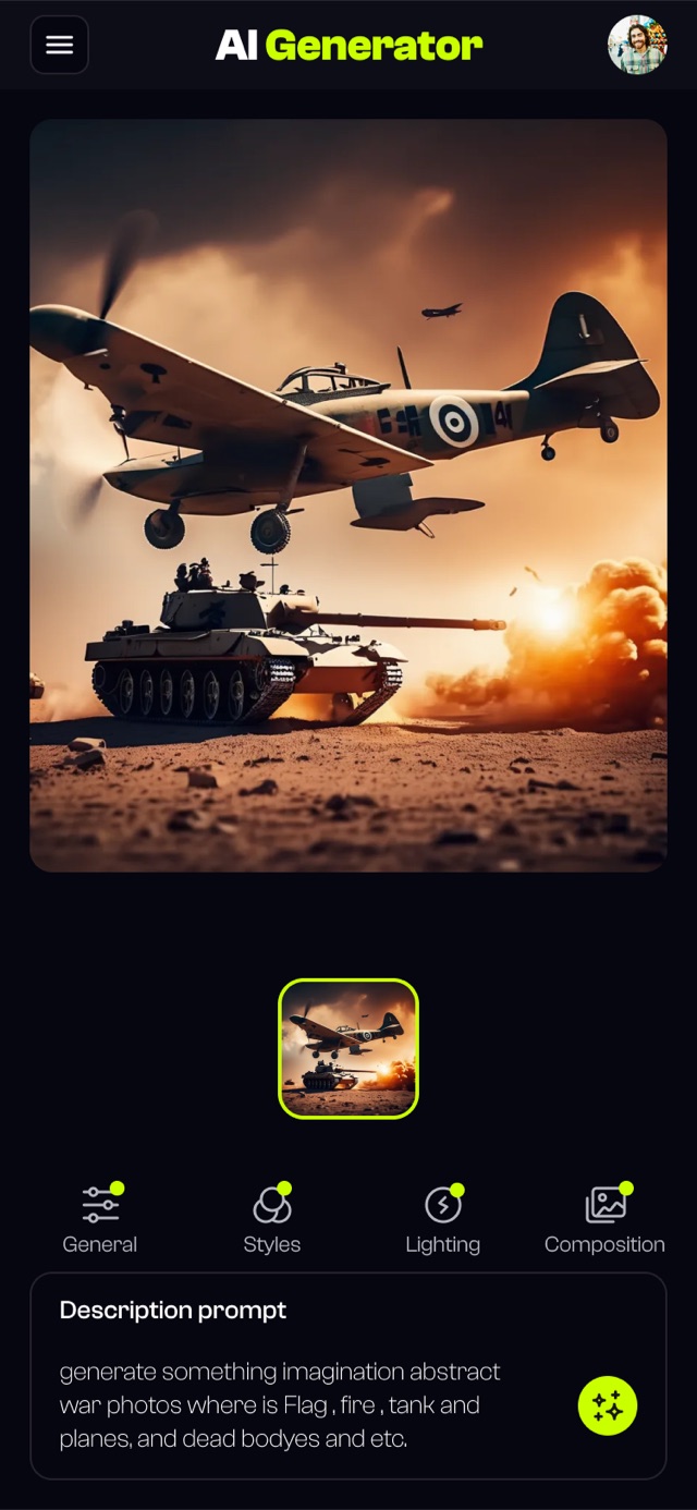 Mobile generation result